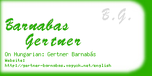 barnabas gertner business card